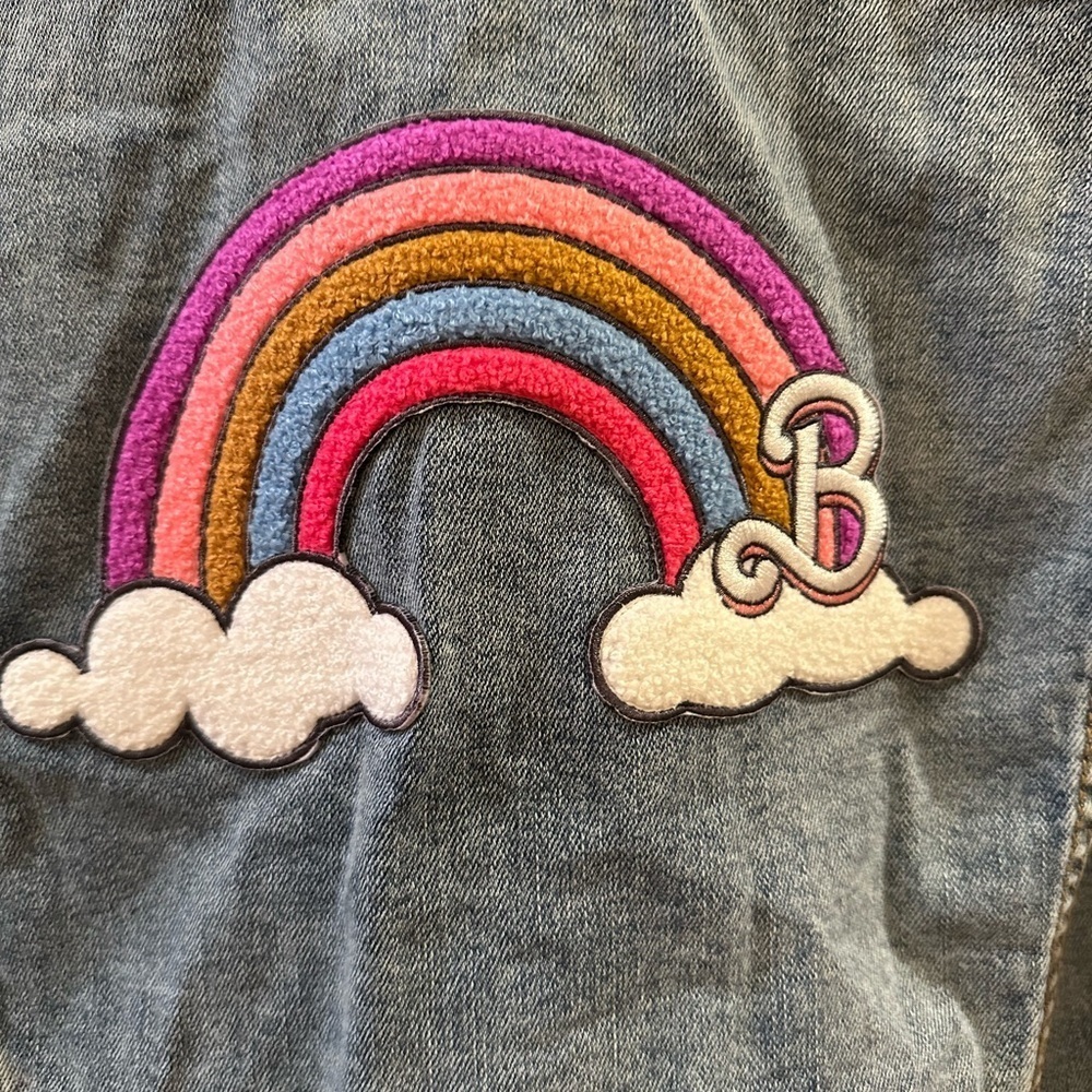 Mattel Creations Barbie The Movie Jean Jacket Rainbow Denim - Picture 8 of 8